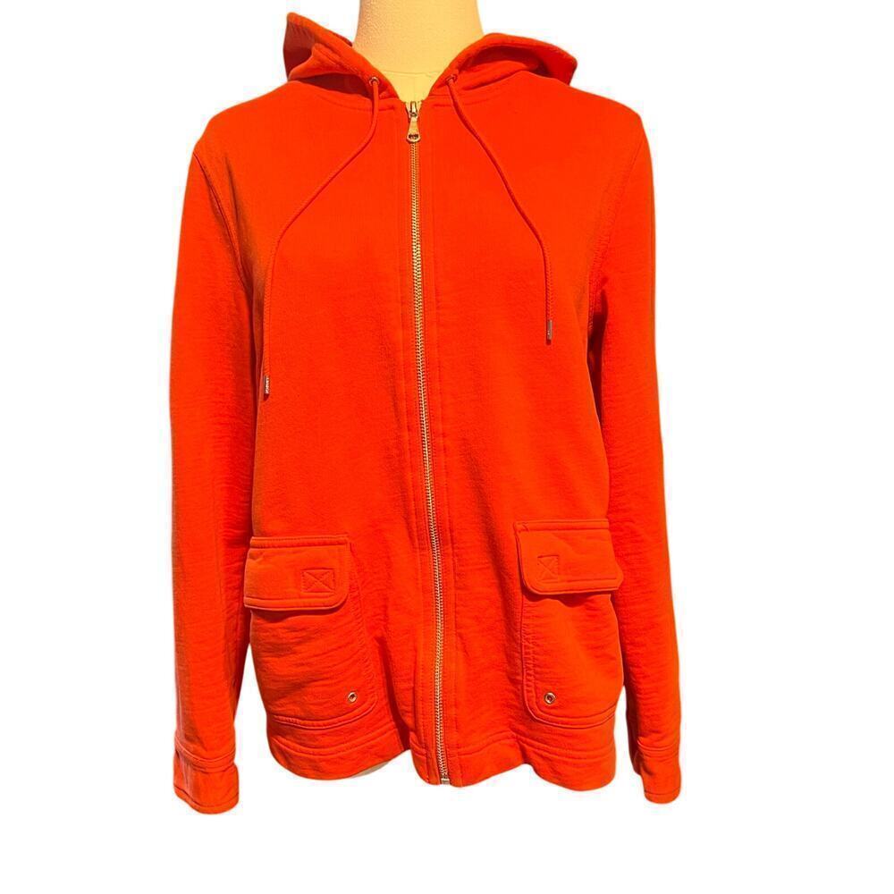 Lauren Jeans Co Full Zip Hoodie Orange Jacket.  Women's Size Small